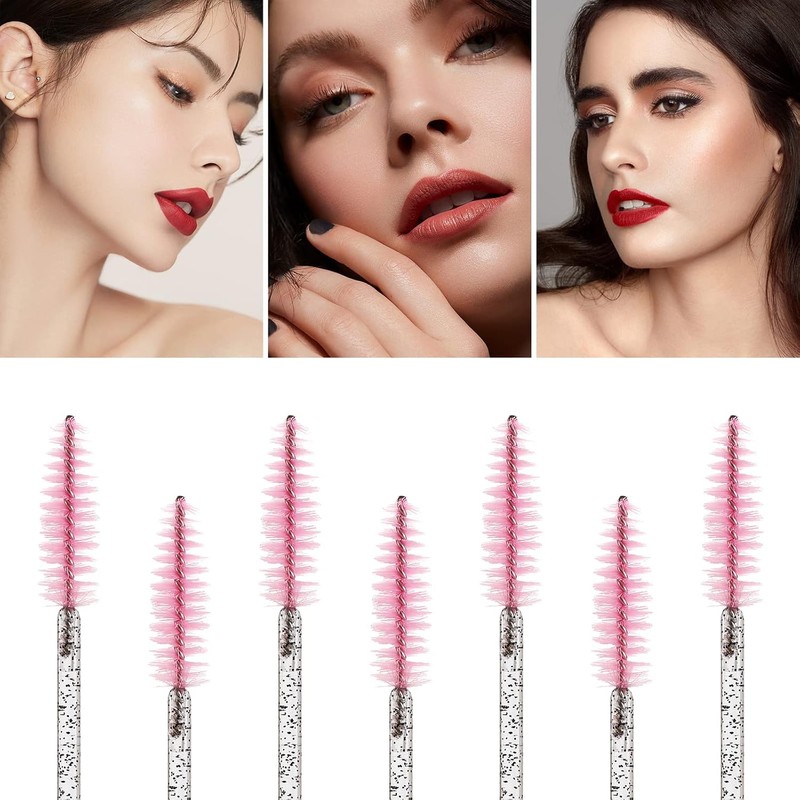 Tbestmax 100 Pcs Cepillo Desechable para Pestañas, Varitas de Mascara