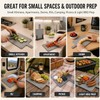 4PCS Small Cutting Board Set with Holder, Color Coded Plastic