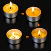 100-Pack Pure Beeswax Tealight Candles in Aluminum Cups - 4-5