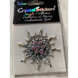 CRYSTAL STICKERS JEWELRY COLLECTION METAL ART GEMS & METAL CIRCULAR FLOURISH #4
