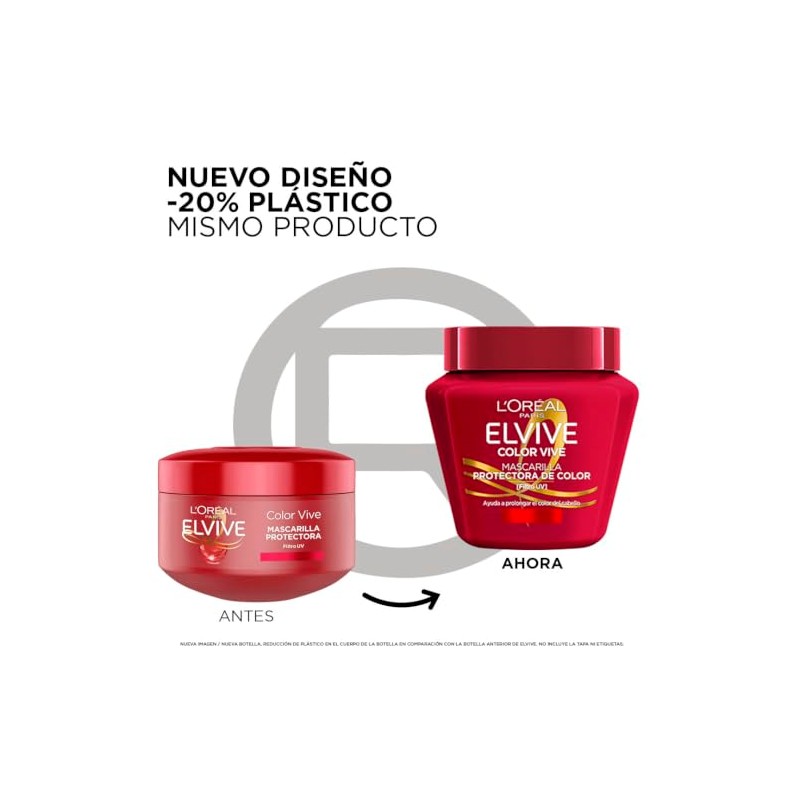 LOréal Paris Mascarilla para Cabello Teñido, Vive Elvive, 300 ml