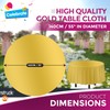 3pk Gold Round Table Cloth Disposable | 140cm Party Round