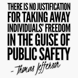 Freedom - Thomas Jefferson Quote Bumper Sticker Vinyl Decal 5 inches