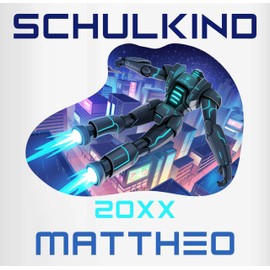 Tasse Tassen 325ml - Schulanfang - Roboter Schulkind mit Name und Jahreszahl personalisiert I Kampfroboter Geschenk Schulanfänger Geschenkidee Einschulung I Schulbeginn - 325 ml - Weiß