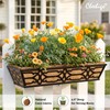cheehigo 4 Pack 30 Inch Window Boxes Planters with Coco