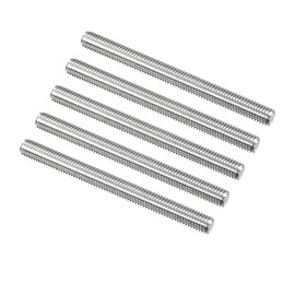 TA-VIGOR 5Pcs M5 x 80mm Fully Threaded Rod, 304 Stainless Steel Studding Rod Bar, Right Hand Threads Rods for Anchor Bolts, Clamps, Hangers and U-Bolts