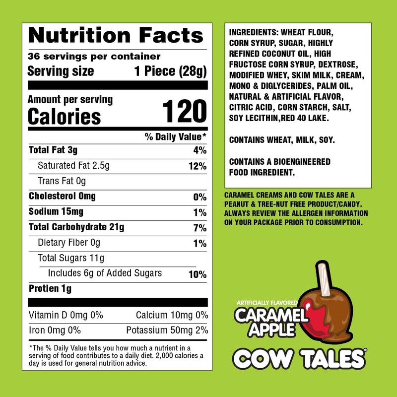 Goetze's Candy Caramel Apple Cow Tales - 2.25 Pound Canister