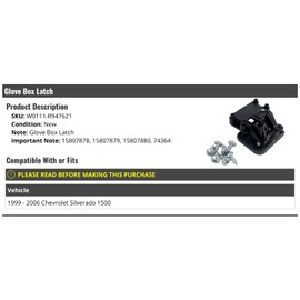 Glove Box Latch - Compatible with 1999-2006 Chevy Silverado 1500