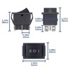 VEXUNGA Rocker Switch 6-Pin 3 Position Rocker Switch On/Off/On 16A
