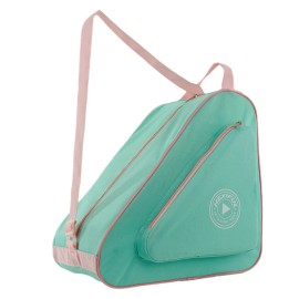 HEXIFUL Skate Bag for Ice, Inline, Roller & Quad Skates - Kids & Adults Mint/Pink