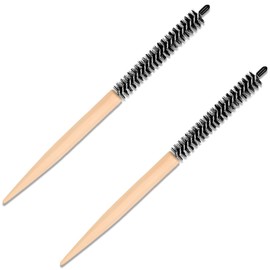 Small Round Hair Styling Brush - Mini Roller Quiff Comb for Hairdressing - Lightweight Salon Brush for Thin Hair, Short Hair, Bangs, Beard, Curling & Lifting