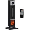 HOMCOM Space Heater for Indoor Use with Realistic Flame Effect,