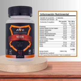 A4h Hongo Reishi 90 Cáps Antioxidante Antiinflamatorio Sabor Sin Sabor