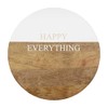 Mud Pie Happy Everything Wooden Lazy Susan, 16 1/2" Dia,
