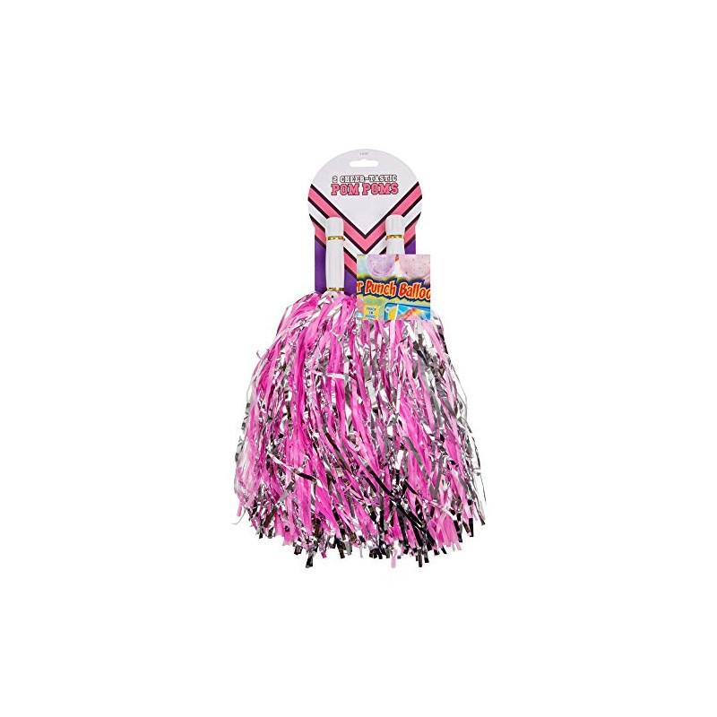 POM POMS Pack of 2 Pompom Pink Blue Purple BATONS