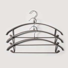 JAJU [JAJU] Swivel Hook Non-slip PVC Hangers for Tops and Bottoms - Set of 3