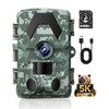 EBXDW Trail Camera, 5K 60MP Game Camera with 130°Wide Angle,