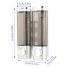 Nivofu Dispensador de Jabón Líquido de Pared - Pack de 2 Unidades, 400ml Cada uno, de Plástico Resistente, Diseño sin Goteo, Fácil de Rellenar, Montaj