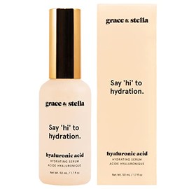 grace & stella grace & stella Award Winning Hyaluronic Acid Serum (50ml) Hydrating Hyaluronic Acid Serum for Face - Acide Hyaluronique Face Serum - Anti Aging Serum to Hydrate, Remove Fine Lines, Wrinkles, Boost Collagen