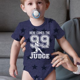 One-Piece Here Comes The Judge 99 Newborn Navy Blue Star Romper