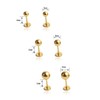 Kstudent 3 Pairs Titanium Earrings Studs, Hypoallergenic Stud Earrings for