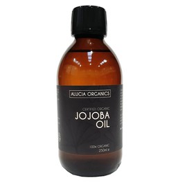 ALUCIA ORGANICS Certified Organic Jojoba Oil – 100% Pure Jojoba Oil for Face, Body & Hair – Natural, Cold-Pressed & Unrefined – Vegan & Cruelty-Free (250ml)