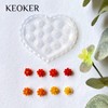 KEOKER Flower Polymer Clay Molds - 4 Pcs Daisy Miniature