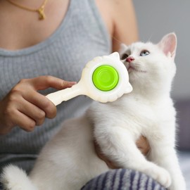 Pet Grooming Brush, Slicker Brush For Quick Cleaning, Cat Brush For Shedding, Pet Grooming Brush Tool, Tangled Hair Slicker Brush For Kitten Rabbit, Indoor Massage