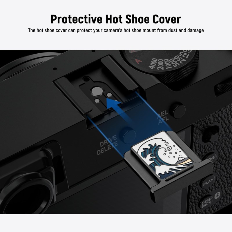 NEEWER Hot Shoe Cover and Shutter Button Cap Compatible X100V