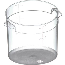 Carlisle FoodService Products Storplus Round Food Storage Container with Stackable Design for Catering, Buffets, Restaurants, Polycarbonate (Pc), 6 Quart, Clear