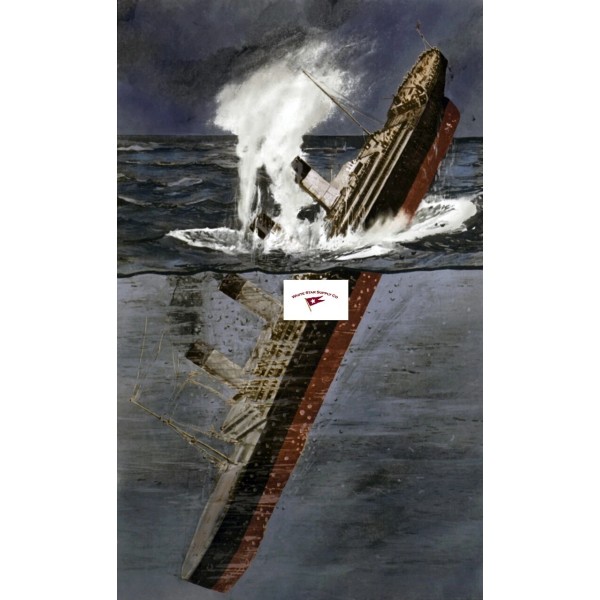 RMS Titanic sinking reprint Sphere magazine, April 27, 1912 colorized