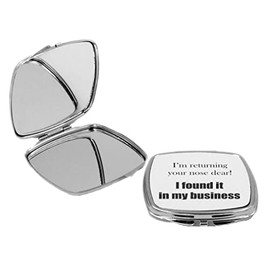 Sam Sandor - I'm Returning your Nose Dear - was in my Business - Square Compact Mirror Personal Mirror