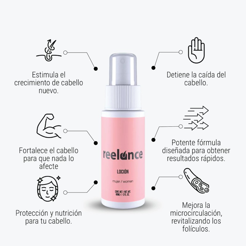 Reelance Tratamiento Anti Caída para Mujer Loción 60ml 2 oz