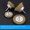 Jizzu 9 pieces wire brush drill, stainless steel brush attachment,