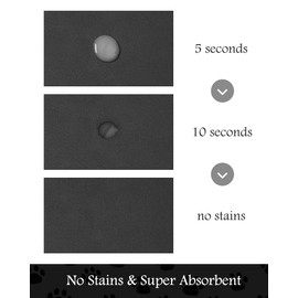 Pet Feeding Mat-Absorbent Dog Mat for Food and Water Bowl-No Stains Quick Dry Water Dispenser Mat-Dog Accessories Pet Supplies-Bowl for Messy Drinkers（Black,23"x34"