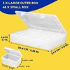 Bluedale 50Pcs Small Bead Organizer Box, Clear Rectangles Bead Storage