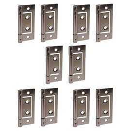 Florentine Bronze Plated Flush Hinges Door Flush Hinges 50mm/2-Inch Heavy Duty Flush Hinges for Internal External Doors Cupboards Cabinets Dresser Wardrobes Pack of 10.
