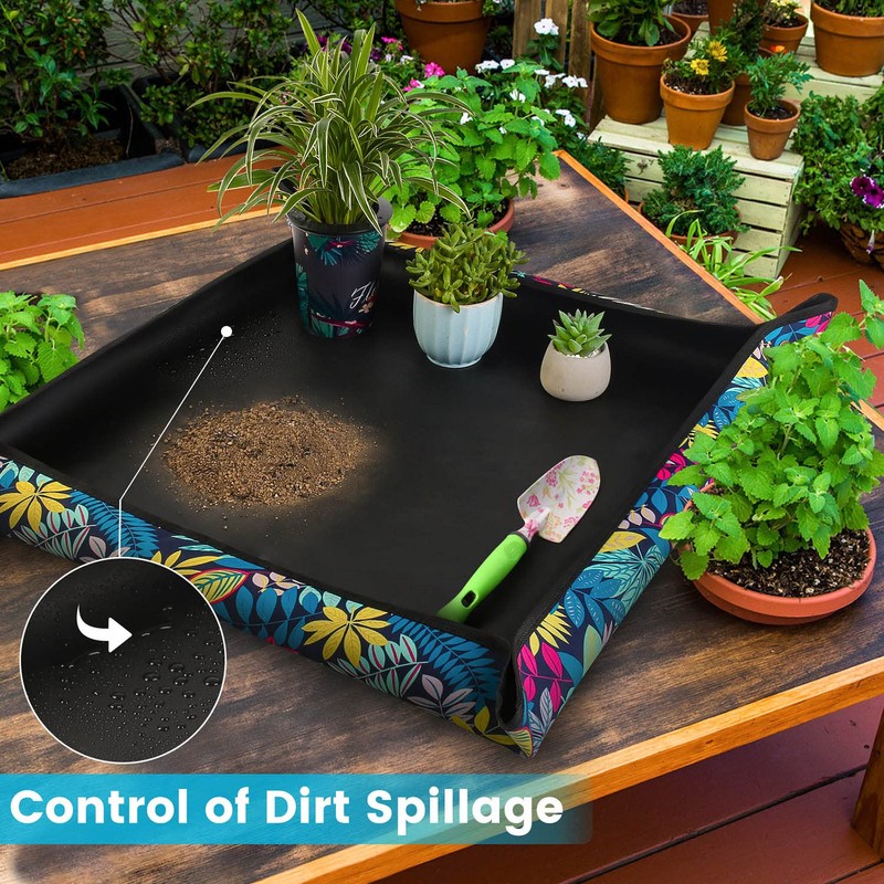Repotting Mat for Plant Transplanting and Mess Control 29.5"x 29.5"