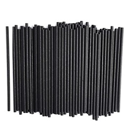 GREENPRINT 2000 Pack Black Agave Fiber Cocktail Straws Alternative to Plastic Straws & Paper Straws, Plant Based (Agave 5.75-inch)