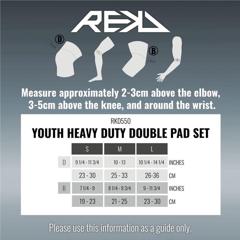 Rekd Children's Youth Heavy Duty Double Pad Set Protective Set,