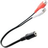 tunghey 2Pack 3.5mm Female to Dual RCA Female Phono Stereo