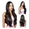 generic B Peluca Negro Mujer Natural Ondulada Larga Rizada Dama