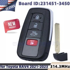 Unbranded for Toyota RAV4 2021-2023 PROXIMITY Remote SMART Key Fob HYQ14FLA 231451-3450 G