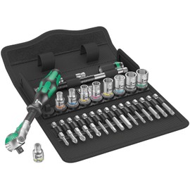 Wera 05004016001 8100 SA 6 Zyklop Metric Speed Ratchet Set, 28 Piece, 1/4" Drive