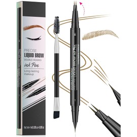 MIRORA Eyebrow Microblading Pen, Eyebrow Pencil with an Upgrade Micro-Two Tip Applicator, Waterproof Microblading Pencil for Eyebrows(Light Brown)