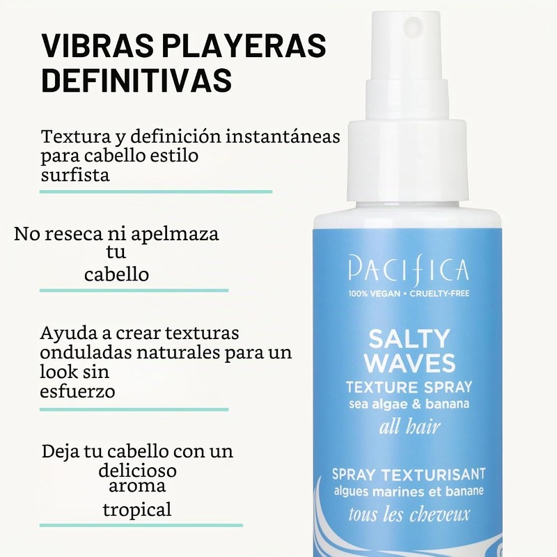 Pacifica Belleza Espray de Textura Ondas Saladas