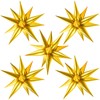 Moukiween 60 PCS Gold Star Foil Balloons, 12 Point Cone