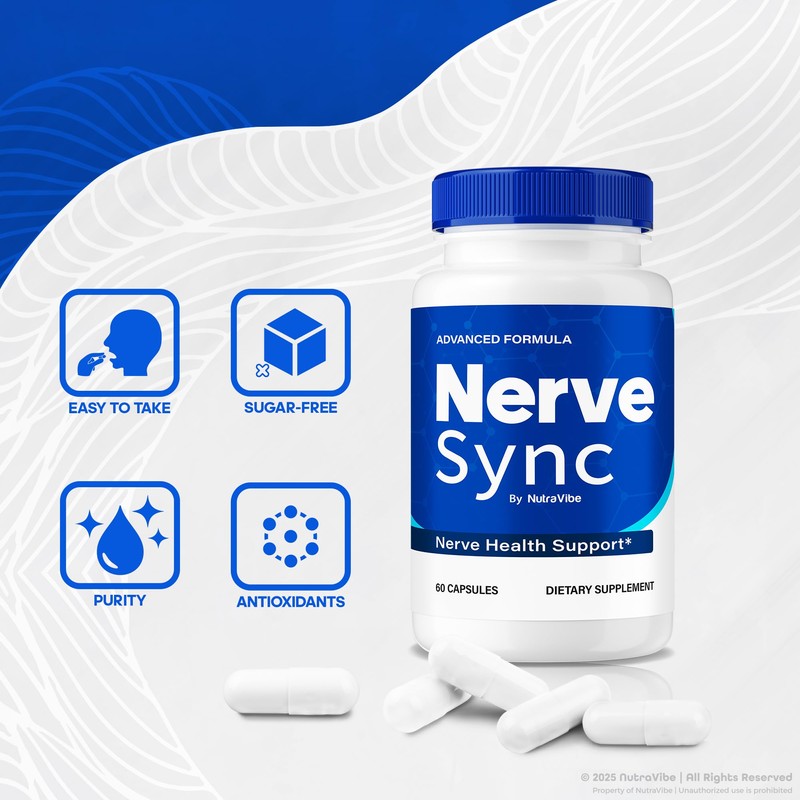 NutraVibe Nerve Sync – Daily Nerve Support Formula with a