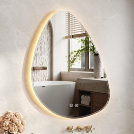 USHOWER Irregular LED Bathroom Mirror 26x32 Inch