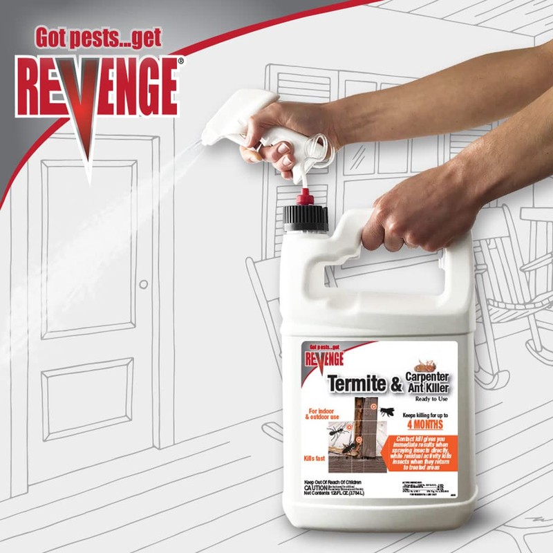 REVENGE Termite & Carpenter Ant Killer, 128 oz Ready-to-Use Spray,